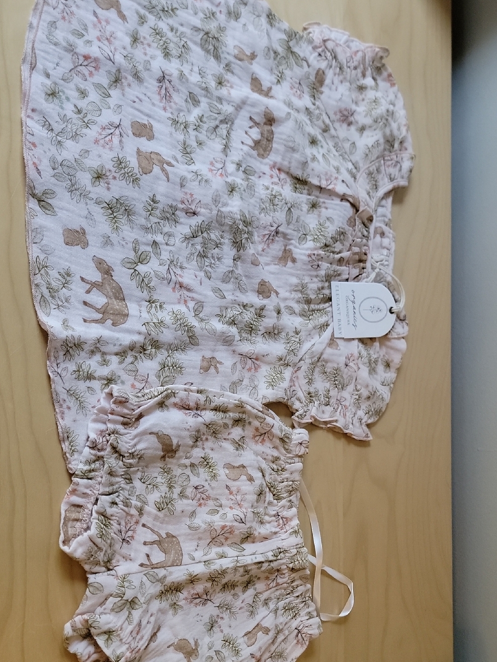 Pink Woodland Baby Girls Matching Set - Soft Cotton